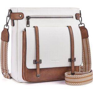 Crossbody Bags for Women,Multi Pocket Crossbody Purses Vegan Leather Shoulder